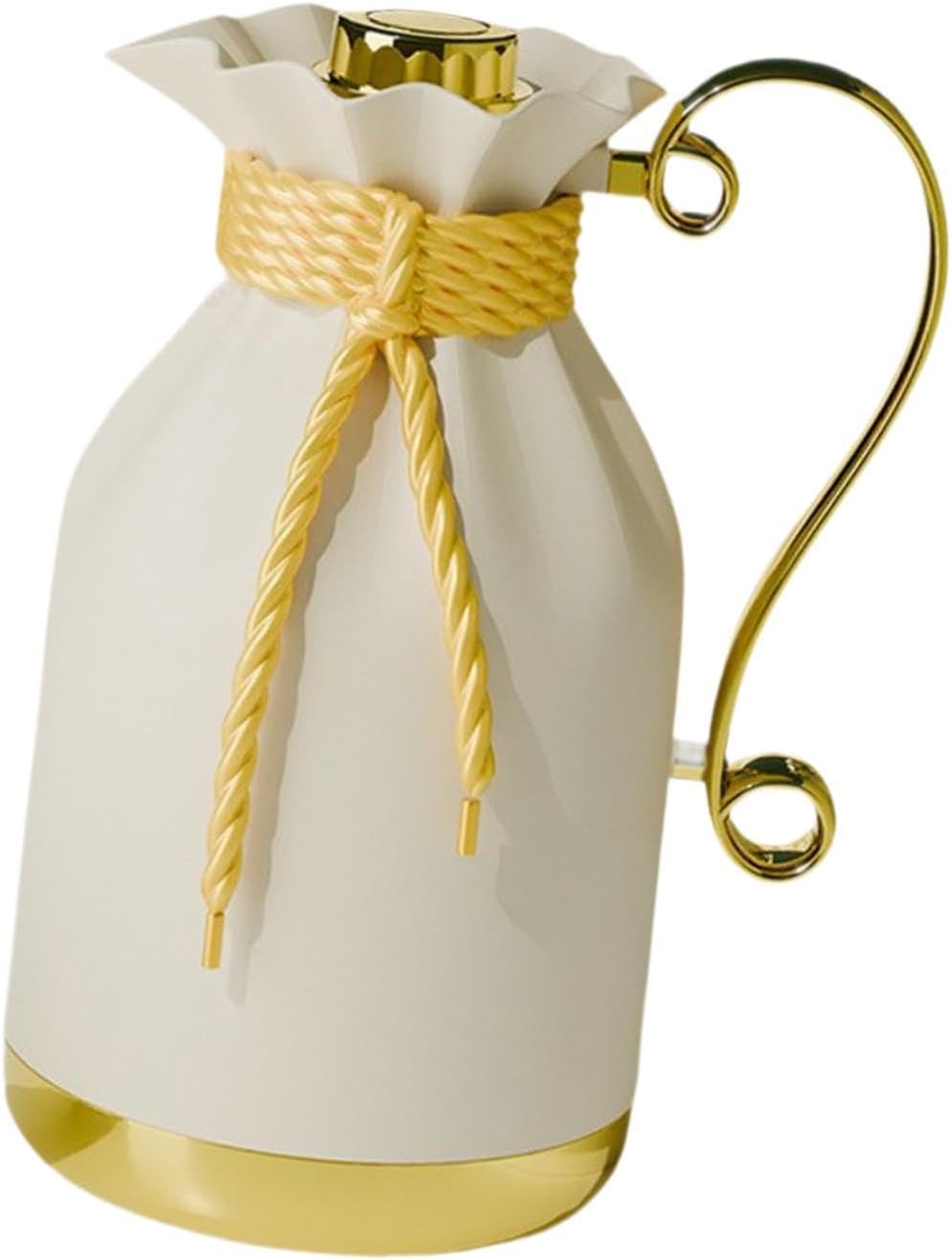 Menolana Coffee Carafe Coffee Tea Pot Versatile Large Capacity Glass Kettle Insulated Kettle for Gatherings Camping Home, Beige