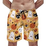 水着 メンズ おしゃれ 幽霊 ハロウィン かぼちゃ サーフパンツ 夏 短パン 海水パンツ 水陸両用 メッシュインナー付き 通気速乾 ショートパンツ おしゃれ スポーツ 大きいサイズ S