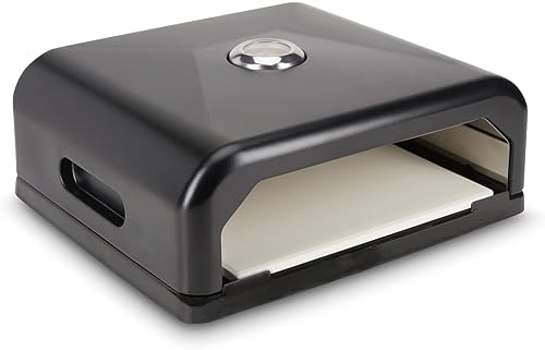 Portable Pizza Oven For Grill Outdoor Pizza Maker Stainless Steel BBQ Pizza Oven With Ceramic Stone And Built-In Handle For Camping Picnics Backyard BBQ 36 X 41 X 13 Cm