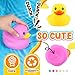Deekin 6 Pcs 5 Inch Multicolor Large Rubber Duck Assortment Toy Duckies Bulk Gaint Squeak Rubber Duckies for Kid Baby Bath Shower Pool Classroom Summer Beach Activity
