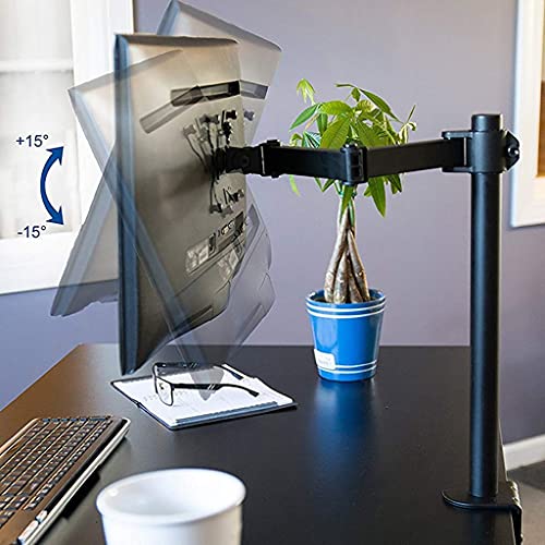 Support TV 10-27 pouces articulé à bras unique avec pince VESA 75x75 et 100x100