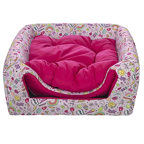 Cabana 2x1 Rosa Cama Meu Bicho Cachorro Gato Toca