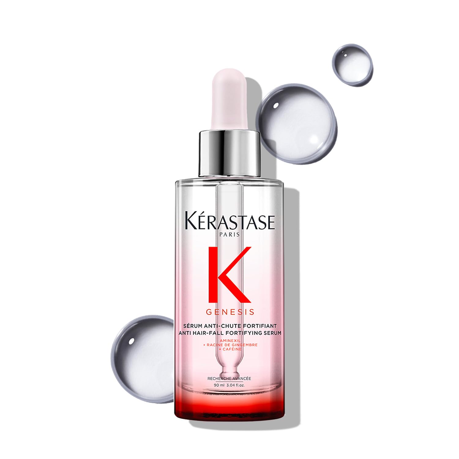 Kérastase Genesis Anti-Hair Fall Serum 90ml | Hair Serum for Hair Fall Control | Strengthens Hair | Infused with Aminexil 1.5%, Ginger Root & Caffeine
