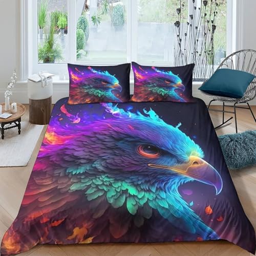 Parure de lit 135x200 microfibre housse de couette aigle robuste - 2