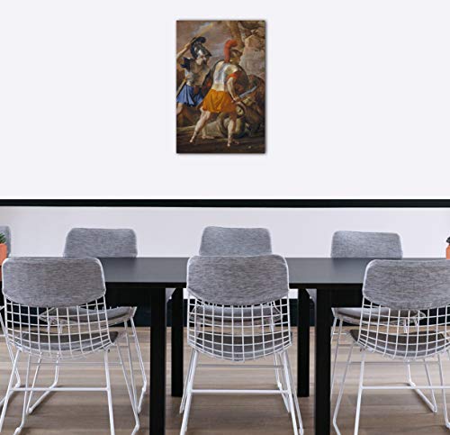 Nicolas Poussin Les Compagnons de Rinaldo impression toile déco salon élégant