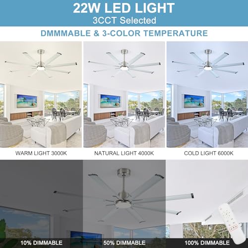 Maxslak CF72BN-LK 72 Inch Smart Industrial Ceiling Fan thumb #2