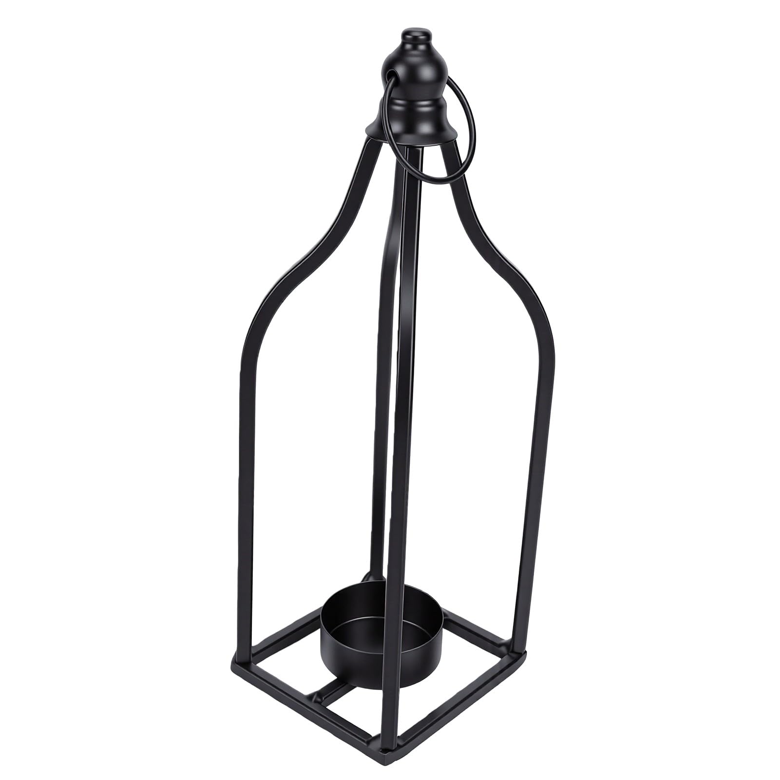 SIXRUN Lampada Lanterna in Ferro Appesa, Retrò Vintage 8,5 Pollici (BLACK)