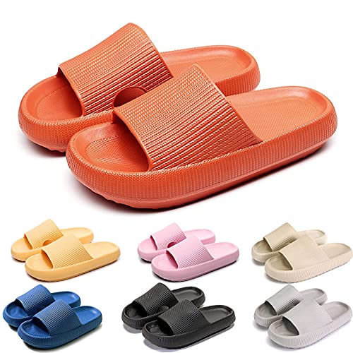 LELEBEAR Cloud Slippers for Women and Men Super Soft Massage Quick Dry Shower Pillow Sandals, Cloud Cushion Slides for Indoor & Outdoor