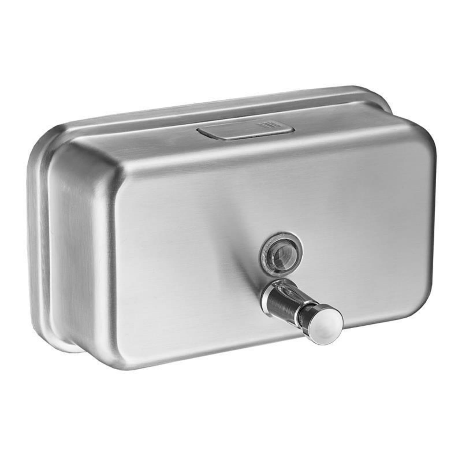 Vffoto Brushed 1200Ml 304 Stainless Steel Horizontal 1200Ml Gold Brushed Black Hotel Hand Sanitizer Bottle Toilet Wall Mounted Soap Dispenser (Brushed 1200Ml)