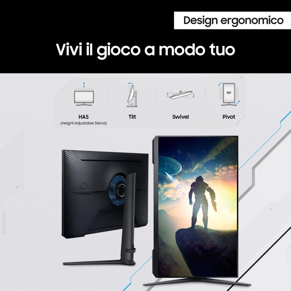 Samsung Monitor Gaming Odyssey G5 (S32CG510EU), Flat, 32'', 2560x1440 (QHD), HDR10, VA, 165Hz, 1ms (MPRT), AMD FreeSync Premium, HDMI, DP