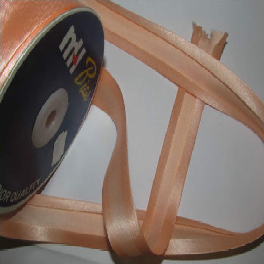 Peach Satin Bias Binding 19mm