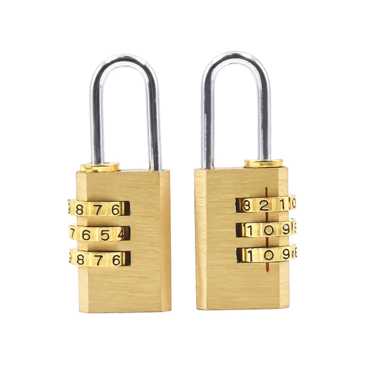 LIFKOME 6piezas Candado Digital De Combinación De Dígitos Cerradura De Seguridad Para Equipaje y Mochilas De Color Latón Para Armarios y