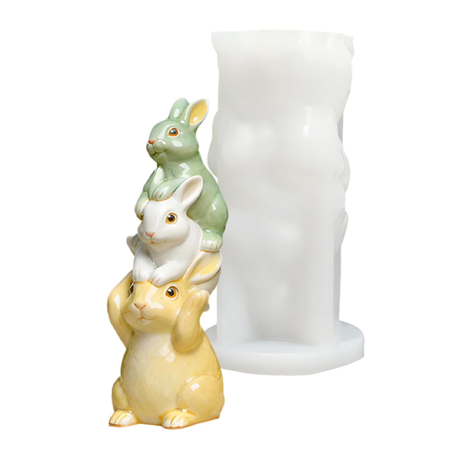 Lerpwige Silicone Rabbits Detachable Easters Decoration Crafting Set for Soap and Chocolate Making Rabbits Soap Chocolate