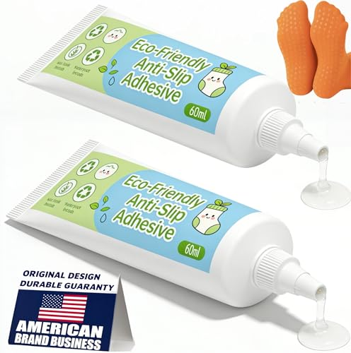Anti-Slip Glue for Socks 120ml Transparent Grip Liquid for Bath Mats Rugs Carpets Blankets and Slippers Washable Eco-Friendly No Latex Mess-Free with Precision Tip Applicator