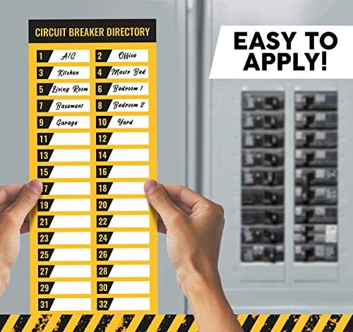 Linelax Circuit Breaker Directory Sticker - Fuse Box Sign (6 ...