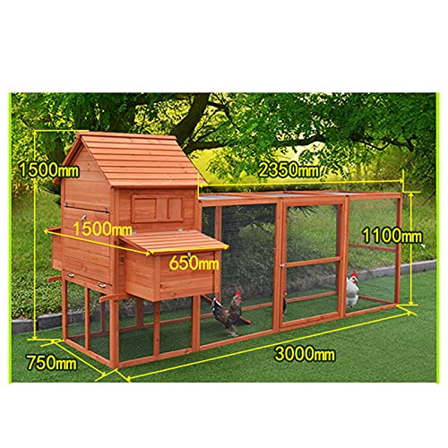 Outdoor Massivholz Hühnerkäfig Kaninchenkäfig, Doppellagiger Hühnerstall Mit Belüftungstür, Reinigbares Tablett Und… – Bild 3
