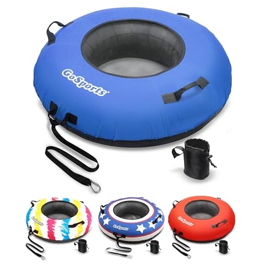 GoSports 44 Inch Heavy-Duty River Tube with Premium Canvas Cover - Commercial Grade River Tube - Blue