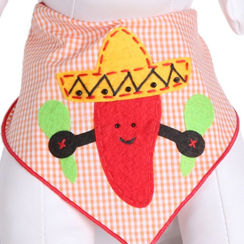 Tail Trends Cinco de Mayo Aye Picante Dog Bandanas for Medium to Large Sized Dogs - 100% Cotton (L)