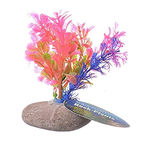 Penn-Plax Rock Plant Ornament Multi-Colored Naturalistic Aquarium Decor Plant 6Inch #TOP18