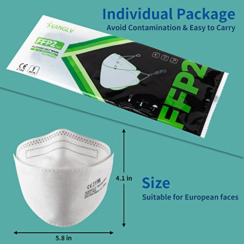 KANGLV-Maskers 10 Stuks FFP2, 3-Laags Wegwerpbeschermende Maskers, Deeltjesbeschermingsmasker, Hoge Filtreerbaarheid ≥94… - Image 6