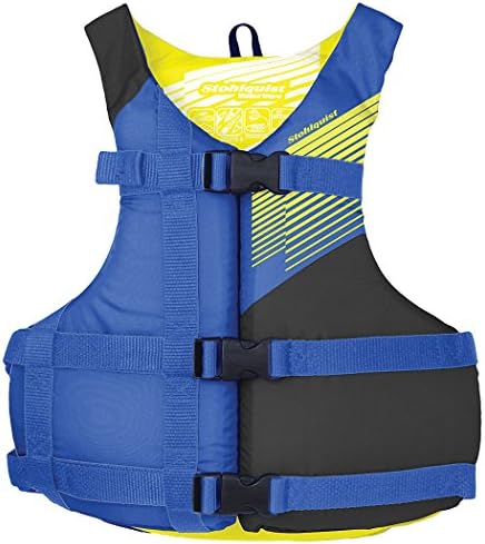 Stohlquist FIT Youth (50-90 Lbs) High Mobility PFD Life Jacket Vest - Coast Guard Approved for KIds, Lightweight Buoyancy Foam, Fully Adjustable for Children & Juniors | Blue & Black