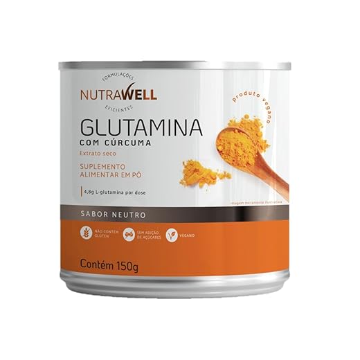 Glutamina Com Cúrcuma Vegana 150g - Nutrawell