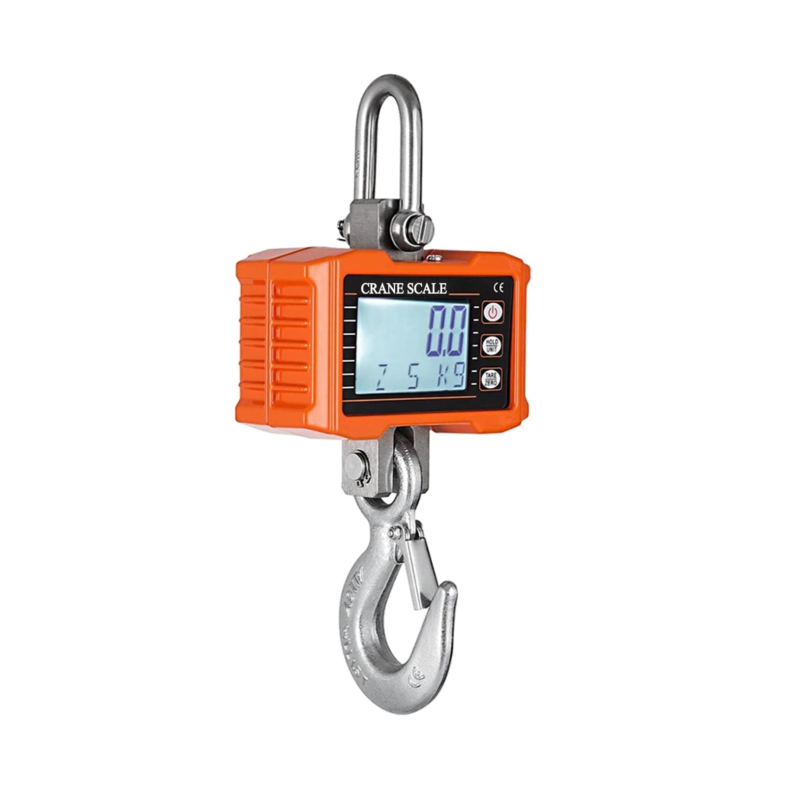 Bilancia digitale sospesa 1000 kg/ 2204 libbre portatile for gru for carichi pesanti Retroilluminazione LCD Bilance a gancio industriali Cambio unità/Blocco dati,Ultra resistenza(Noir)