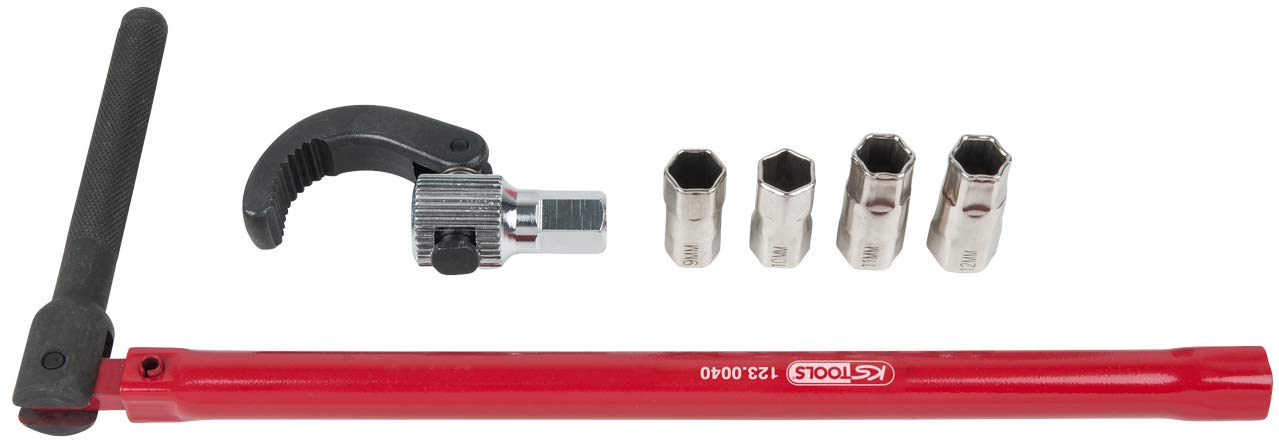 KS Tools 123.0040 Jeu de clés pour écrous de robinets, 6 pièces | Jeu de clés lavabos avec embouts, 6 pièces