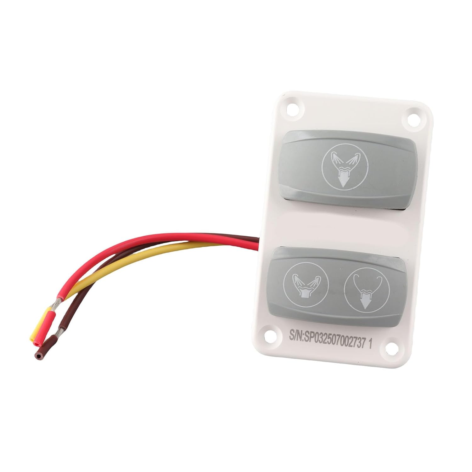 Drfeify Marine Toilet Switch Panel Boat Toilet Control Panel Yacht Switch DC12 24V with Water Inlet Drainage Function for RV Yacht Electric