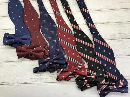 KissTies Silk Boys Pre-tied Bowtie The USA Patriotic Bow Ties2