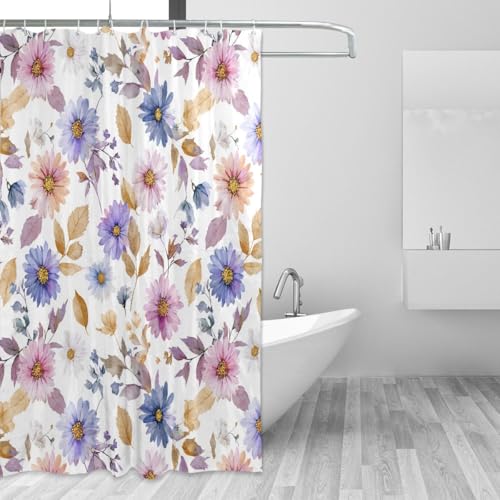 Rideau de douche avec crochets pour baignoires étanche