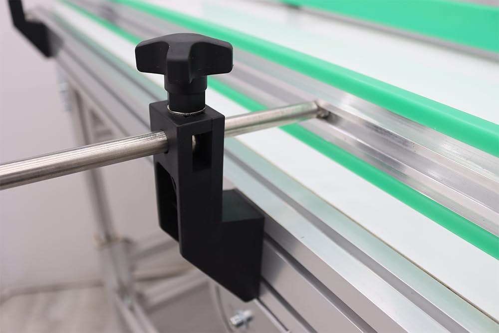 Food Grade PU Belt Conveyor Inclined Conveyor Belt Height 48 * 20inch Adjustable Aluminum Frame Conveyor Belts Systems 110V 120w
