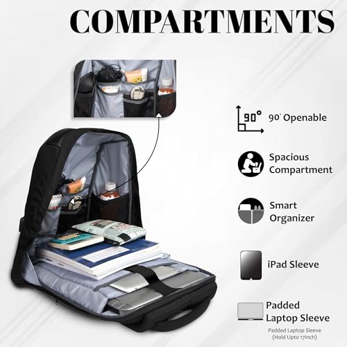 F Gear Siroco 23L Black Laptop Backpack - Image 5