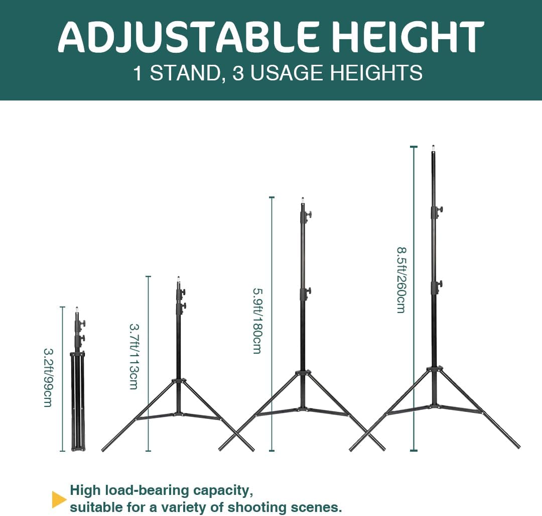 Kate (ケイト) 高耐久ライトスタンド 写真撮影用 8フィート 安定性の高いフォトビデオ三脚スタンド クランプ、サンドバッグ、キ