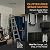 Alloy Steel Attic Stairs 11.5ft Kit, 660lbs Capacity Reinforced Folding Loft Ladder with Top Handles, Professional S-Bend Extension Stairs for Garage Loft Storage(3-3.5M)