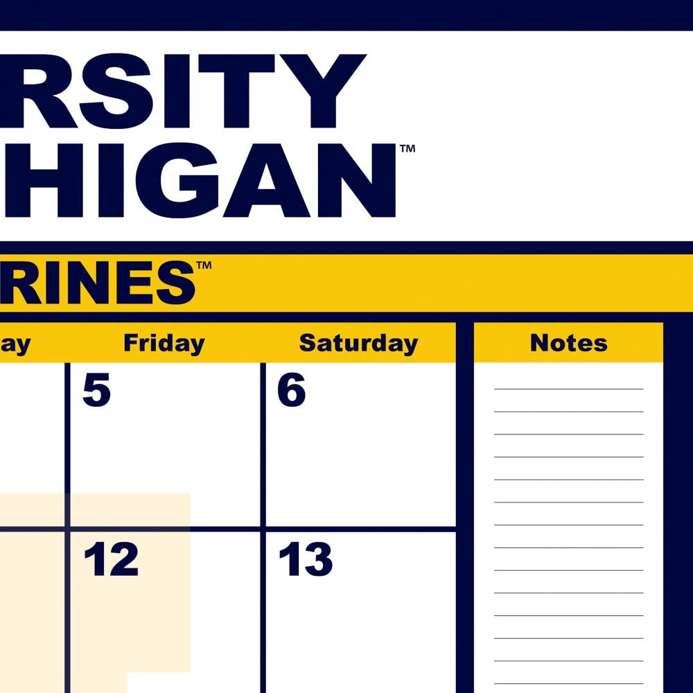Turner Sports Michigan Wolverines 2024 22X17 Desk Calendar (24998061483)