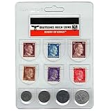 4 Coins from Germany | German Coin Set Collection 1 5 10 50 Reichspfennig | Circulated 1939-1945 | Reichsadler Eagle