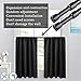Blu-Pier Tech 2 Pack Spring Tensions Rods Steel Adjustable Length Curtain Rod, 28-43 Inches (Black)