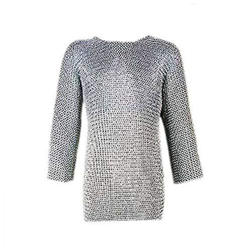 Armory Replicas - Medieval Knights Full Sleeve Hauberk Chainmail Shirt - Medium Silver