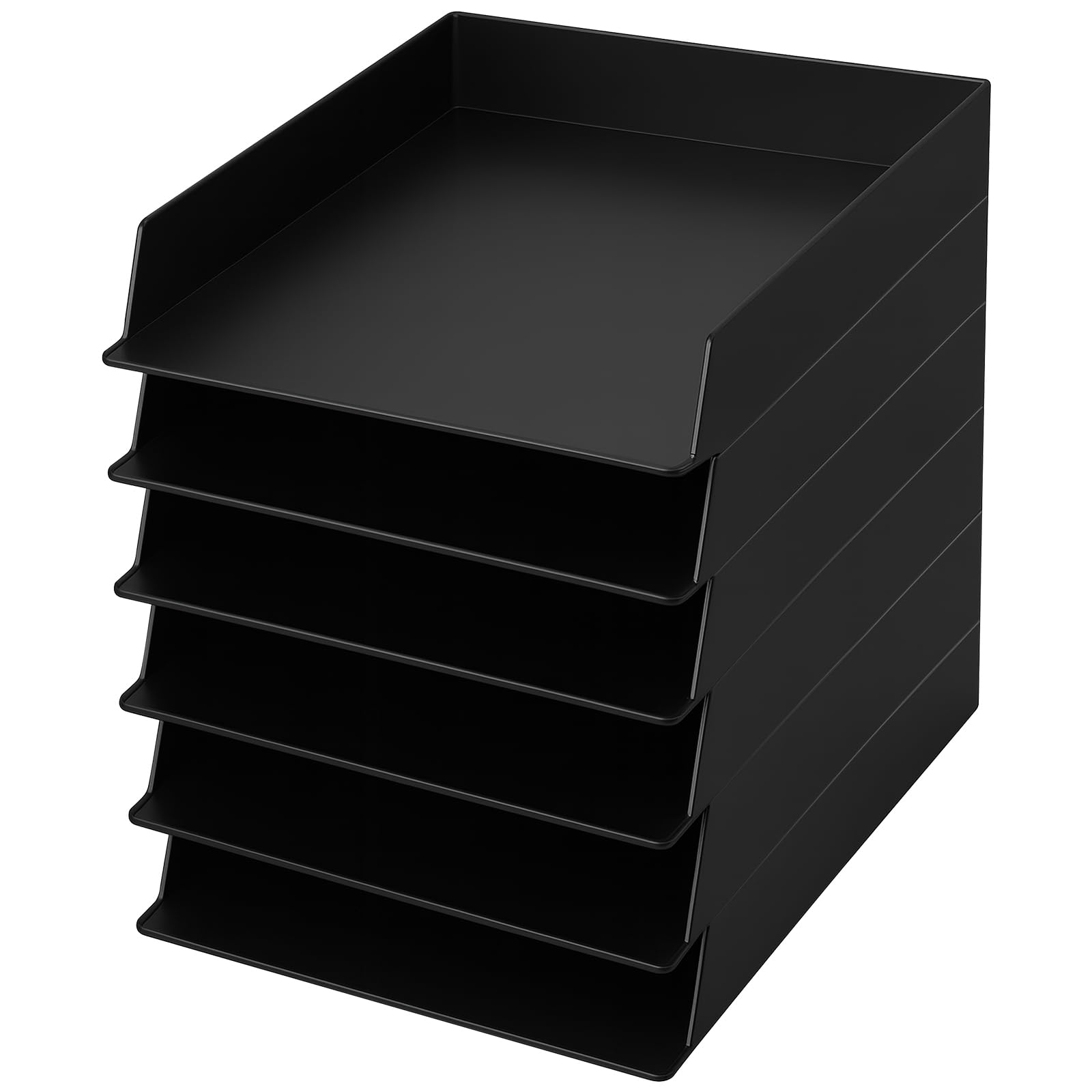 6 Tier Desk Letter Tray Stackable Desk Organiser Trays Detachable Office Paper Organizer File Trays Document Letter Tray for Office Classroom Home