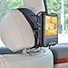 TFY Universal Car Headrest Mount Holder with Angle- Adjustable Holding Clamp for 7-9 Inch Swivel Screen Portable DVD Players, Black