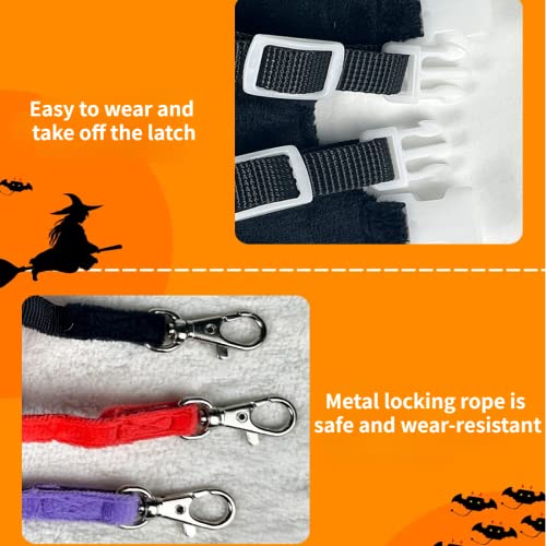 Image of Ferret Harness and Leash, Adjustable Ferret Walking Vest for Squirrel and Small Animal, Soft and Breathable Ferret Lead Leash with Evil Wings and Safe Bell (Evil)