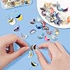 120 Pcs Moon Glass Beads Colorful Moon Shape Crystal Beads for DIY Craft Accessories Bracelet Necklace Earrings Jewelry Hair Clip Decorations #4