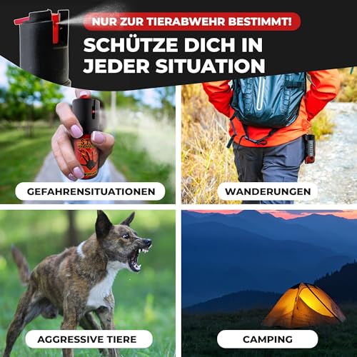 3 x Wilhelm Pfefferspray 16 ml Schlüsselanhänger schwarz Tierabwehr Selbstverteidigung CS Gas KO Spray hochdosiert (ca. 2 Mio. Scoville) effektives Verteidigungsspray