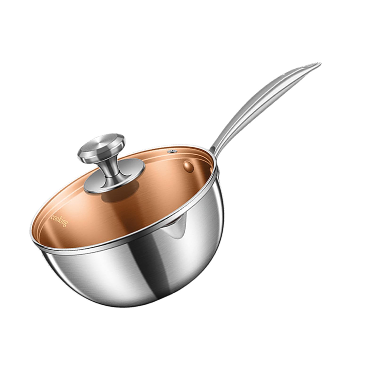 Buxuaaaa Multifuntional Small Soup Pots 304Stainless Steel Cooking Pots Practical Small Cookware Cooking Tool for Kitchen Kitchenwares