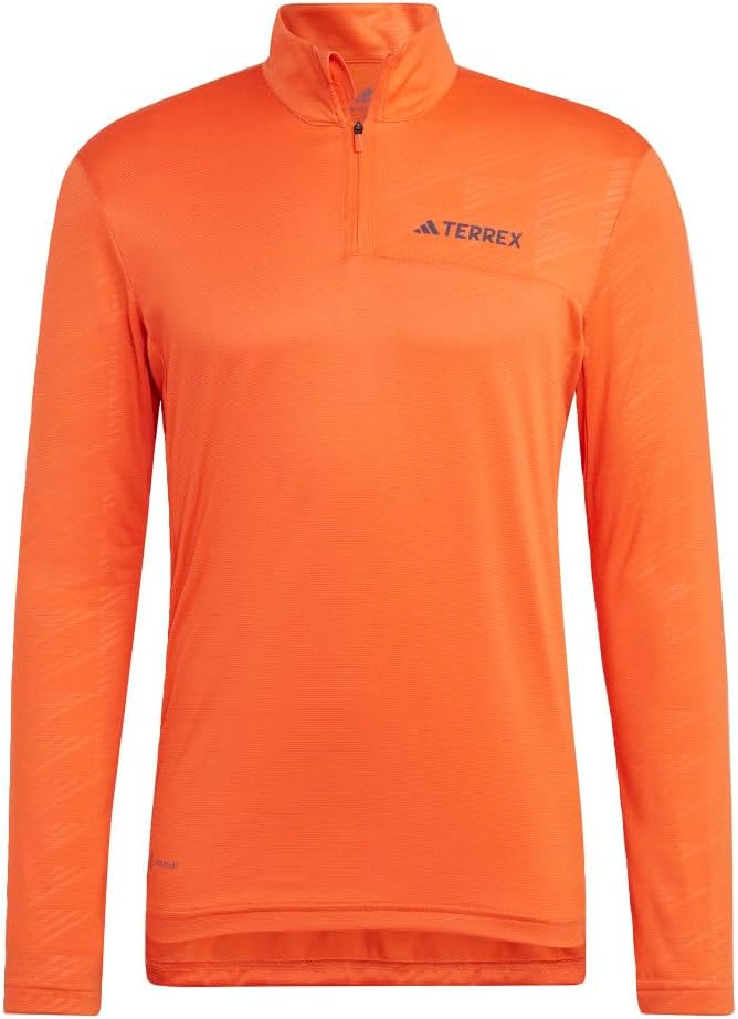 adidas Mens Terrex Multi Half-Zip Long Sleeve T-Shirt