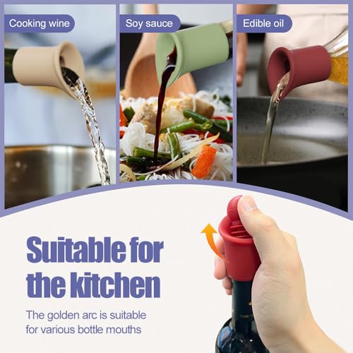 Image of Silicone Wine Stopper for Wine Bottles, 2025 New Wine Stoppers for Wine Bottles, Seal Bottle Cover for Beer Champagne, Glass Bottle Sealer Covers Wine Stoppers for Home Use (4, Round Head)