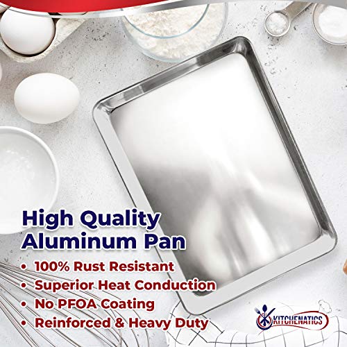image for KITCHENATICS Baking Pan and Cooling Rack, Half Sheet Aluminum Baking P