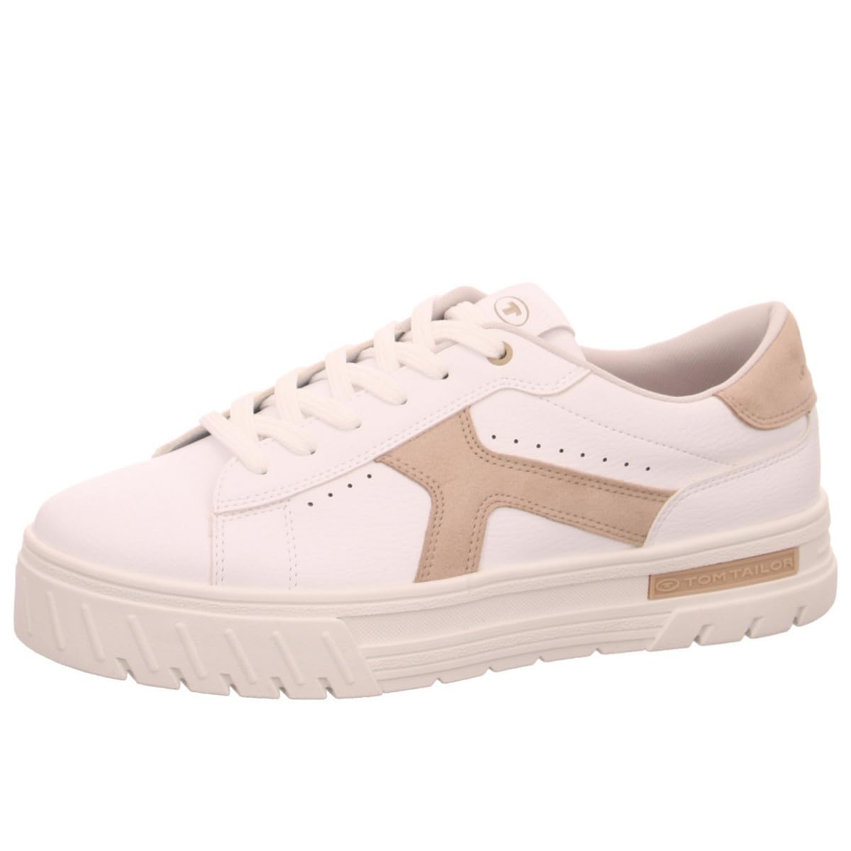 TOM TAILOR Women's 7490080008 Trainers, White Cream, 36 EU, White Cream, 4 UK