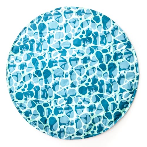 AQPET Kühlmatte für Hunde, rund, ungiftiges Gel, selbstkühlendes System, Sea-Design, Durchmesser 60 cm